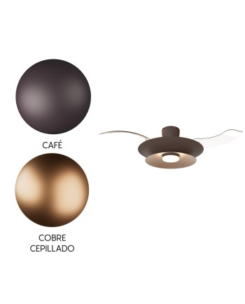 PATAGONIA * PLAFÓN / VENTILADOR  - CAFE + COBRE CEPILLADO